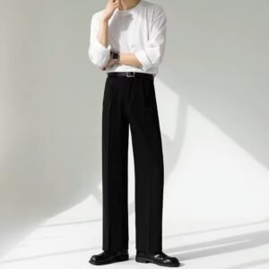 Elian Draped Straight Trousers