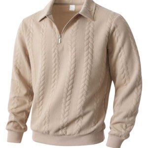 Ethan Jacquard Half-Zip Knit Sweatshirt